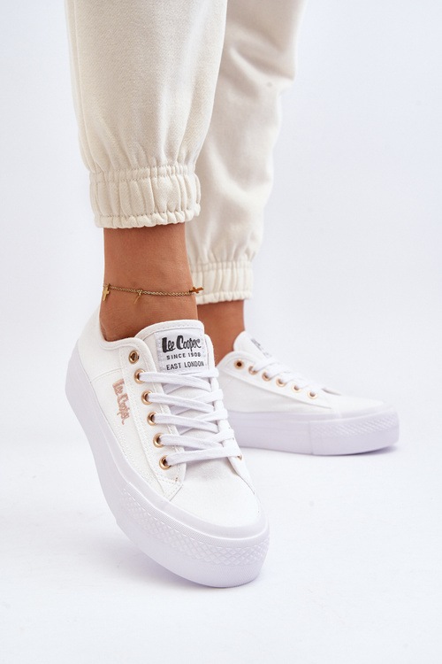 Biele Dámske Tenisky na Platforme Lee Cooper LCW-24-31-2725