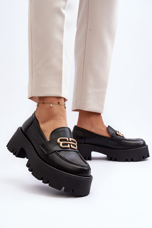 Zazoo 20164 Dámské Mokasíny Z Pravé Kůže Černé