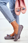 Dámske Moccasins Suede 20pb35-2003 Gray Donna Mia