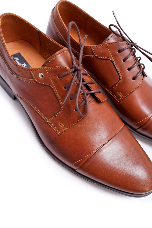 Pánské Polobotky Kožené elegantní hnědé Trust