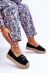 Dámske klasické espadrilly na platforme Black Maurine