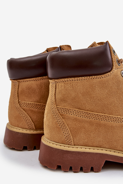 Zimní Semišové Boty Pro Muže Big Star OO174136 HI-POLY SYSTEM Camel