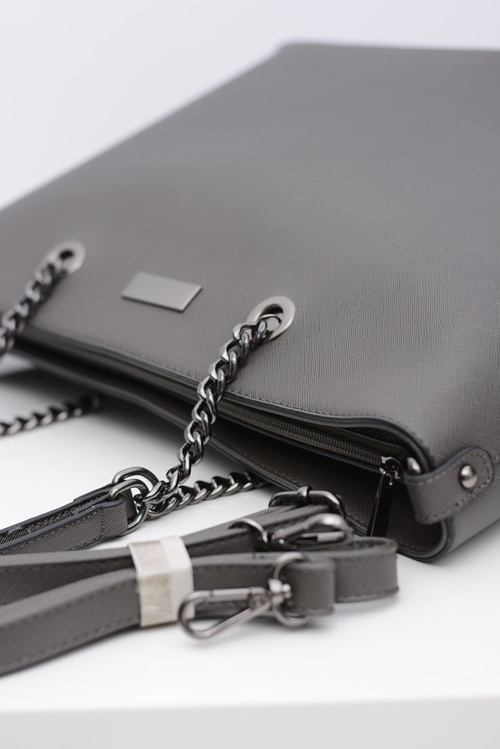 Damska Duża Szara Klasyczna Torebka