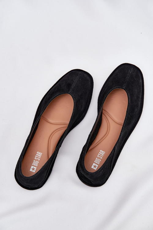 Zamszové Dámske Baleríny Big Star RR274080 Čierne