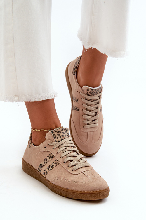 Zazoo N1068 Semišové Nízké Dámské Tenisky Beige