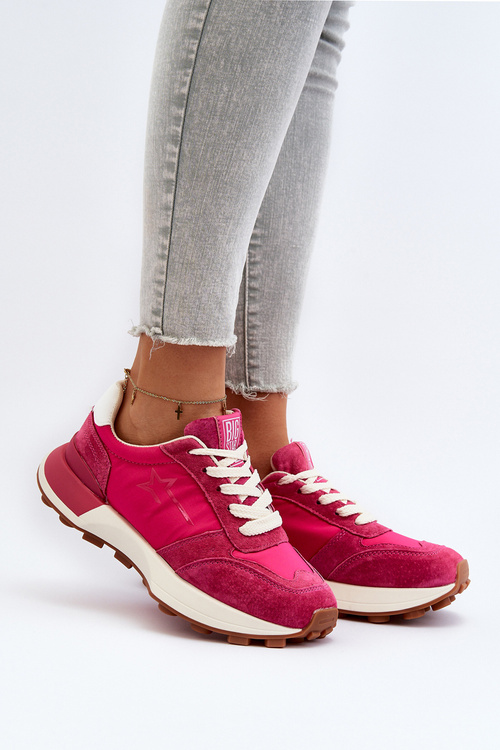 Dámske kožené tenisky Big Star NN274961 Fuksia