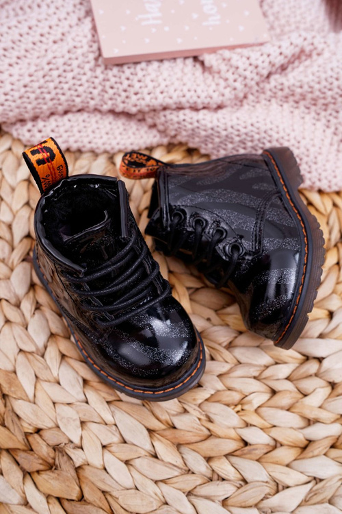 Detské topánky lastúrené s čiernou zónou Zomua Zipper