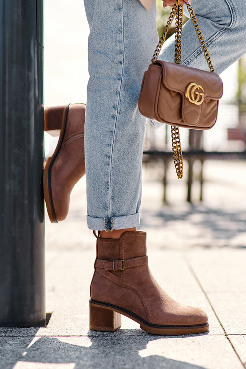 Kožené Boty S Klíčem Hnědé Neste