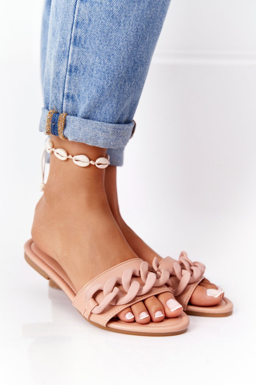 Kožené Nazouváky S řetězem Camel Step By Step