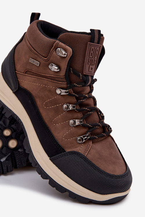 Pánske Trekingové Topánky Big Star SS174049 Hnedé