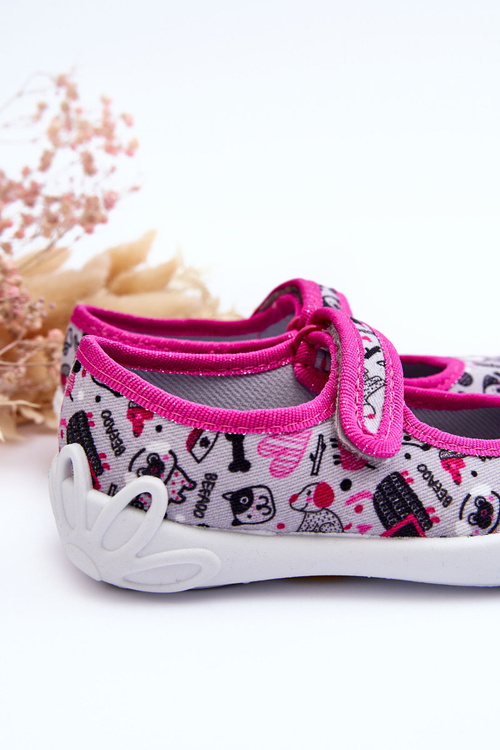 Detská balerína Papcie Befado 114x521 Gray-ružová