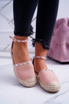 Pink Suede Espadrilles Ballerinas s Tatiana Comps