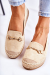 Klasické dámské nazouvací espadrilky béžove Oresa