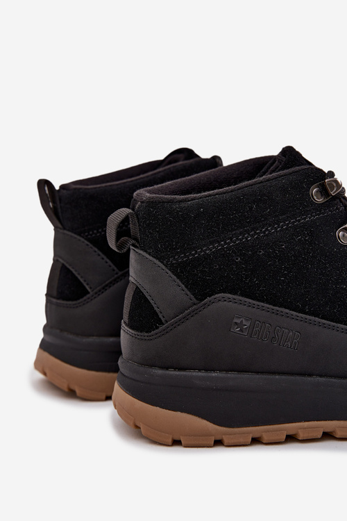 Semišové Pánské Turistické Boty Big Star SS174265 Černé