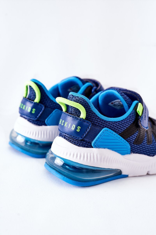 Dětské Sportovní Boty Na Suchý Zip ABCKIDS Modré-černé