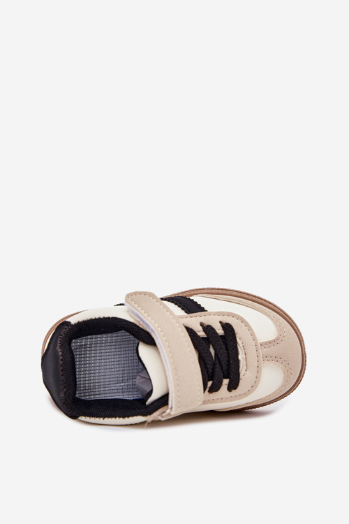 Športová Obuv Tenisky Detské Na Suchý Zips Béžové Adelina