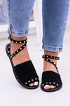 Lu Boo Black Stylish Pari Sandals
