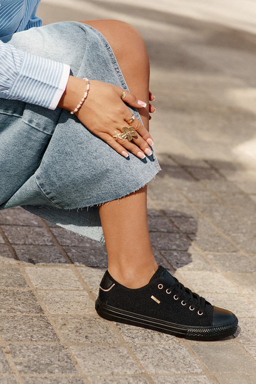 Dámske Textilné Tenisky Big Star RR274765 Čierne