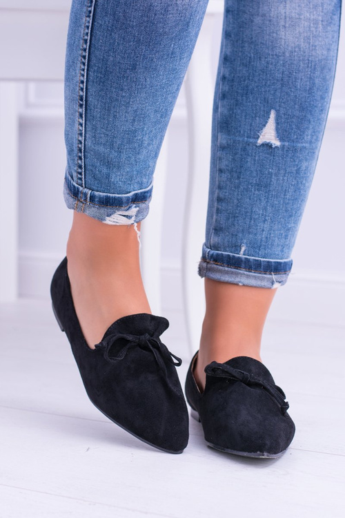 Lu Boo Black Ballerinas v Spitz Lordy Suede Feliciano