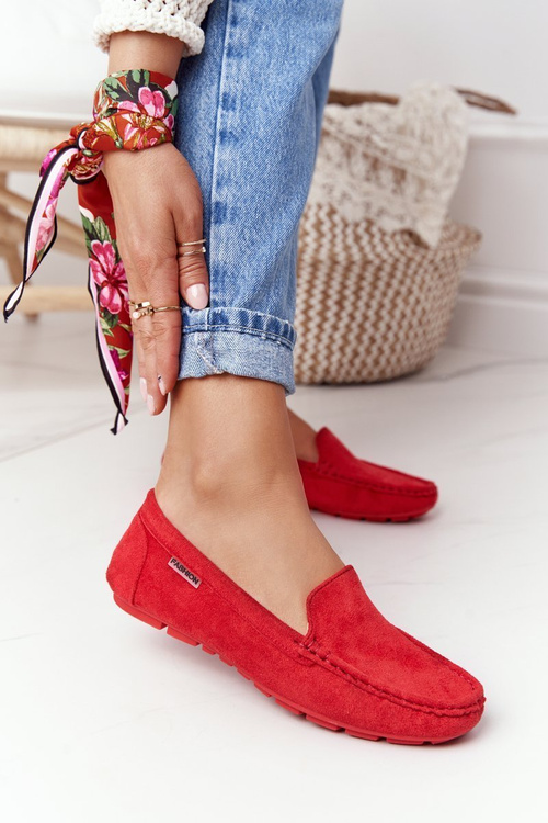 Dámské Semišové Mokasíny Červené San Marino