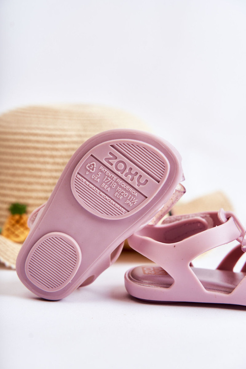 Dětské sandály na suchý zip Voňavé ZAXY JJ385034 Světle fialová