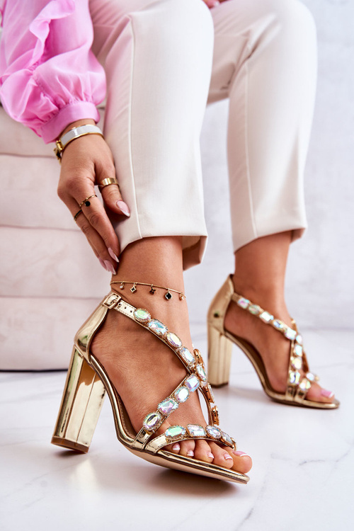 Dámske sandále na Lu Boo Złote 8258-1 Vernee Post