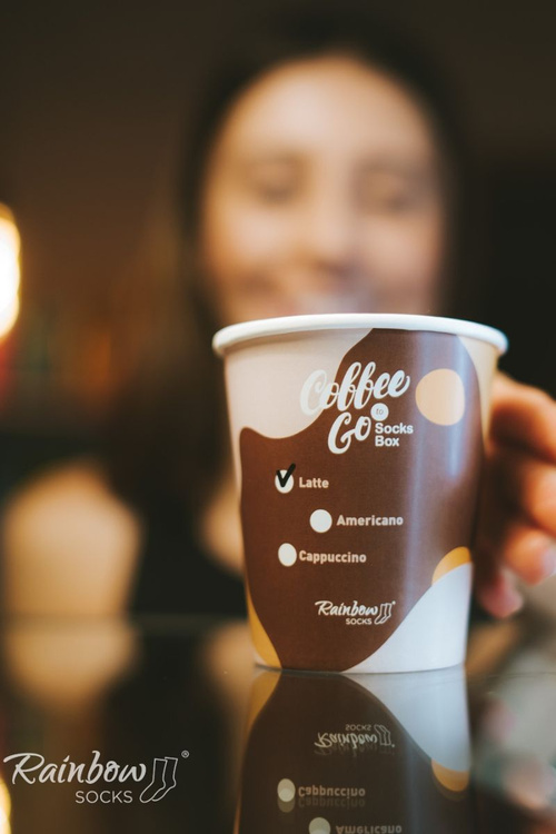 Ponožky dúhové ponožky Caffe latte 1 pár