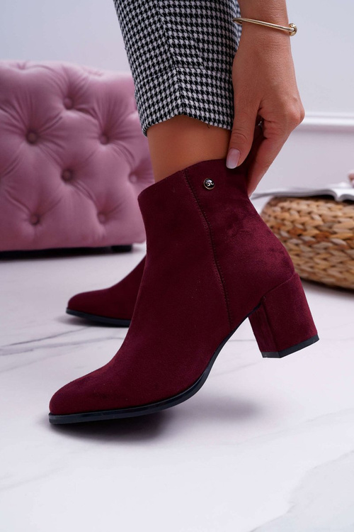 Dámske vysoké podpätky Sergio Leone Burgundsko BT520