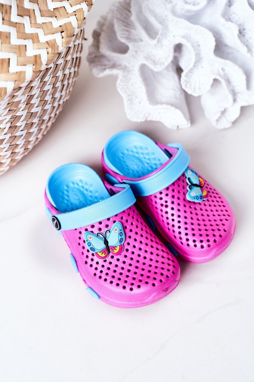 Dětské Pěnové Nazouváky Crocs Fuchsie Olivia