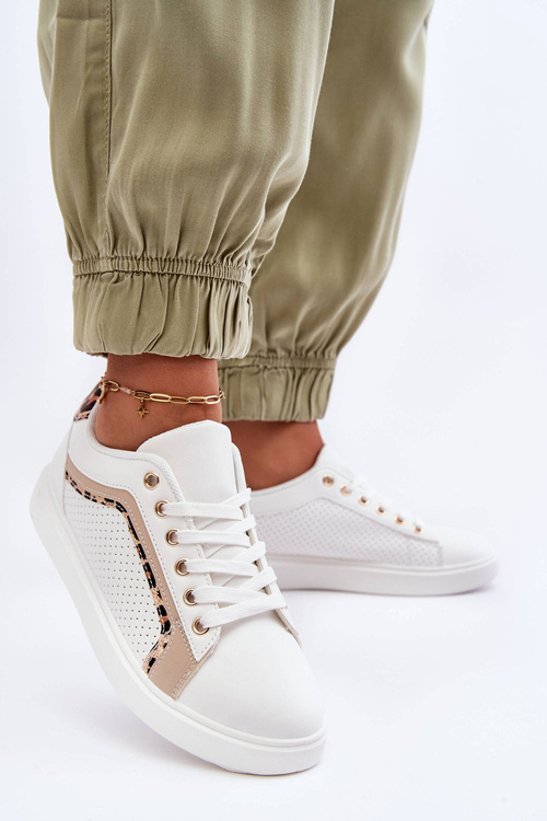 Klasické dámske biele a Bega Amaranti Športové topánky