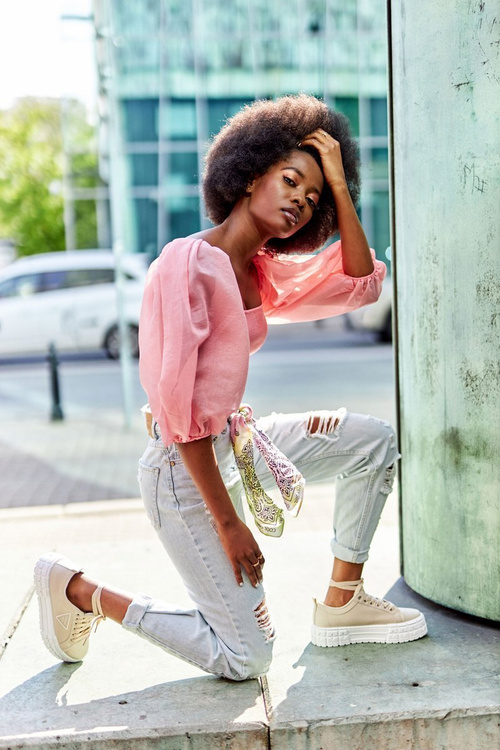 Dámské Tenisky Na Platformě Béžové Big City Life