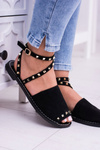 Lu Boo Black Stylish Pari Sandals