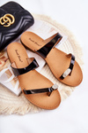 Ženské lakované flip -flops Jimena Black Jimena