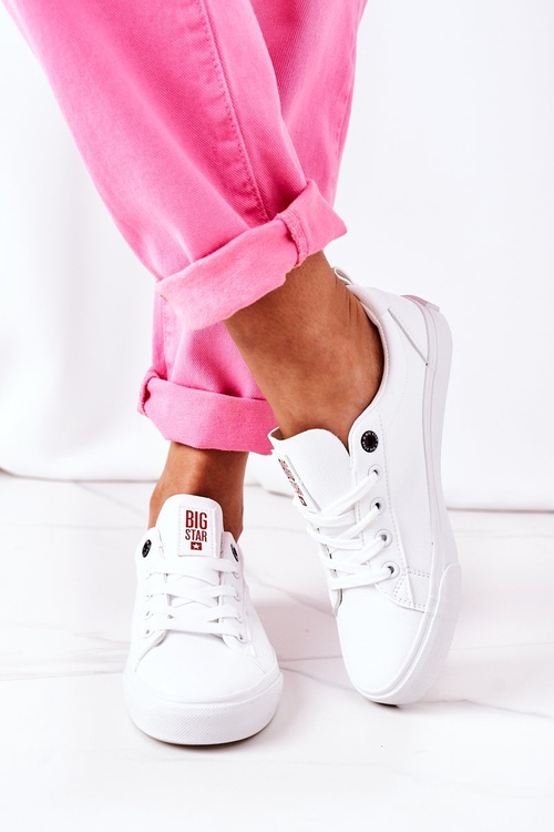 Dámské Kožené Tenisky BIG STAR GG274160 Bílé