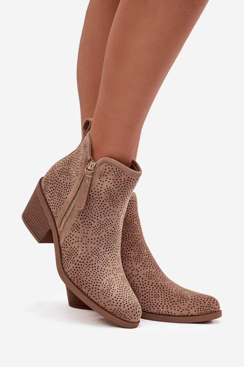 Dámske kovbojky na podpätku S.Барски HY52-538 Béžová