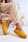 Suede Espadrilles vložený žltý lesley