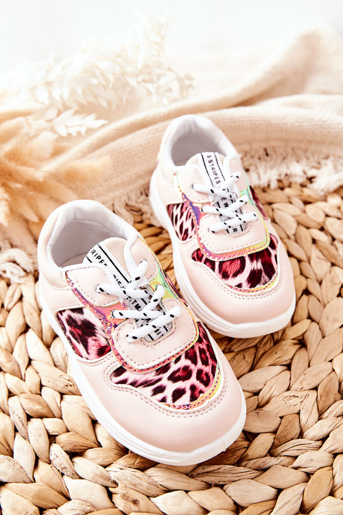 Dětská Sportovní Obuv S Leopardím Vzorem Růžove Penny