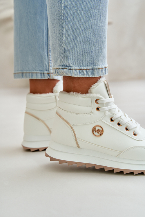 Boty Sportovní Dámské Zateplené Na Platformě Bílé Ariatte