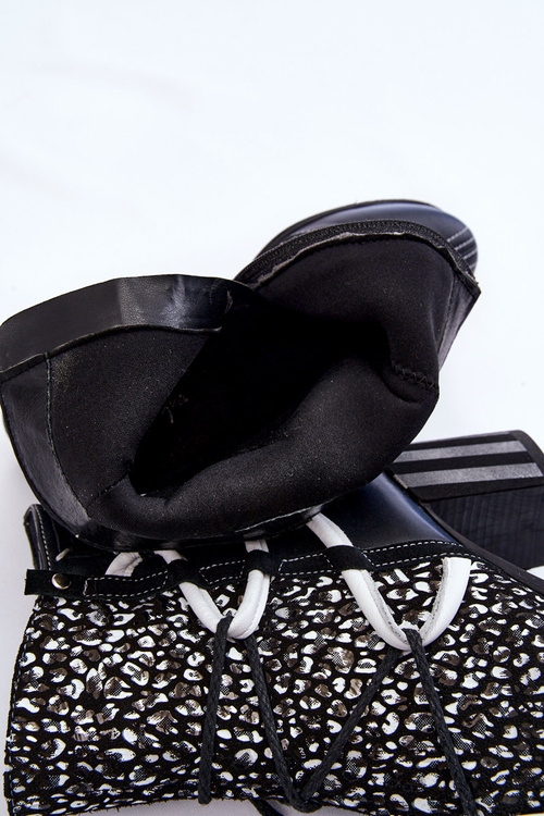 Dámske kožené vysoké podpätky Maciejka 05605-01 Čierna a biela