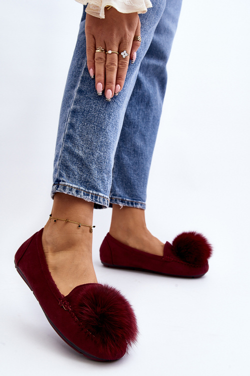 Ženské nováky Burgundské kožušiny