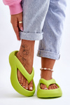 Dámské pěnové žabky neonově žluté Roux