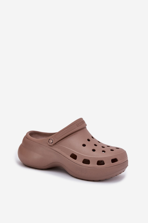 Dámske Pěnové Sandále Na Masívnej Podošve Big Star RR274A121 Tmavobežové