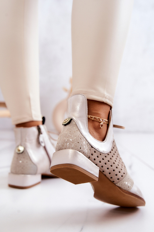 Kožené topánky Maciejka topánky 05541-25 Svetlo béžová