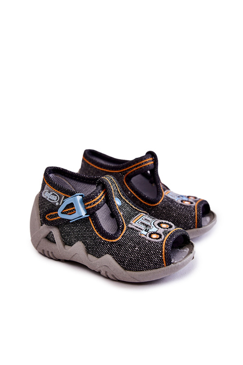 Detské sandále Papcie Befado Track 217p111 Tmavo šedá