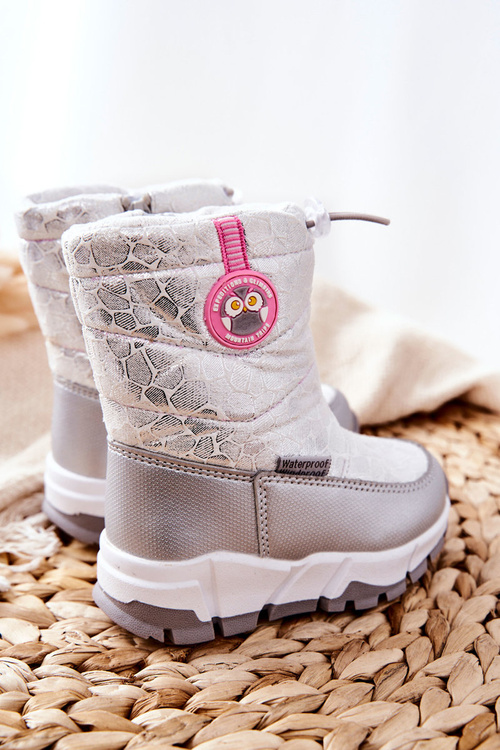 Detské izolované snehové topánky pre strieborne biele Laoth