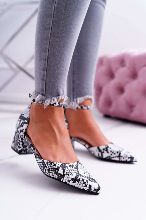 Dámske sandále na stĺpiku Snake Skin Kehira