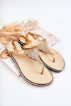 Dámske sandále japonské so zlatými dekoráciami Atlanty