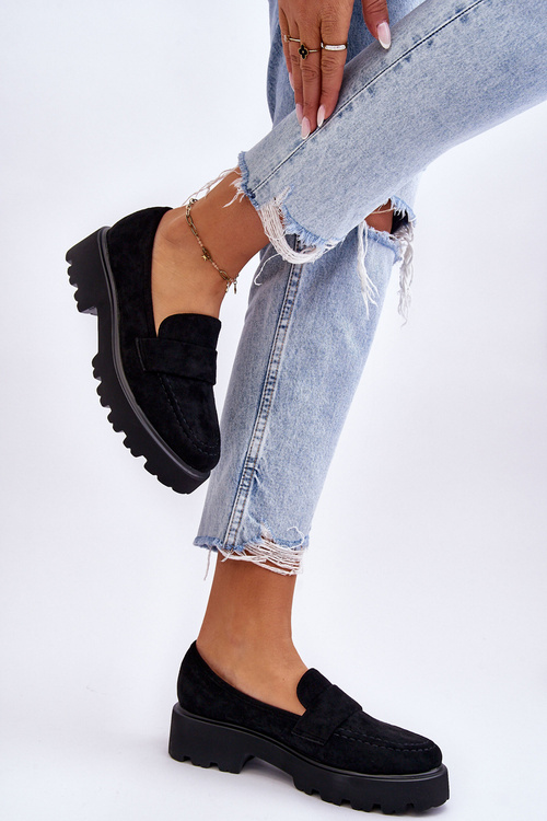 Klasické semišové mokasíny Mokasíny Černe Corrin