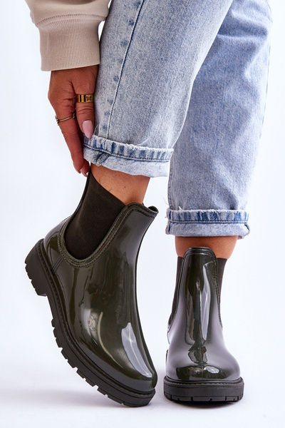 Dámske posuvné topánky, tmavozelená Larone