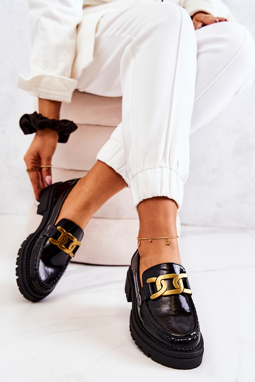 Lafefer lakovane topánky s ozdobou la.fi 210031b-nl čierna